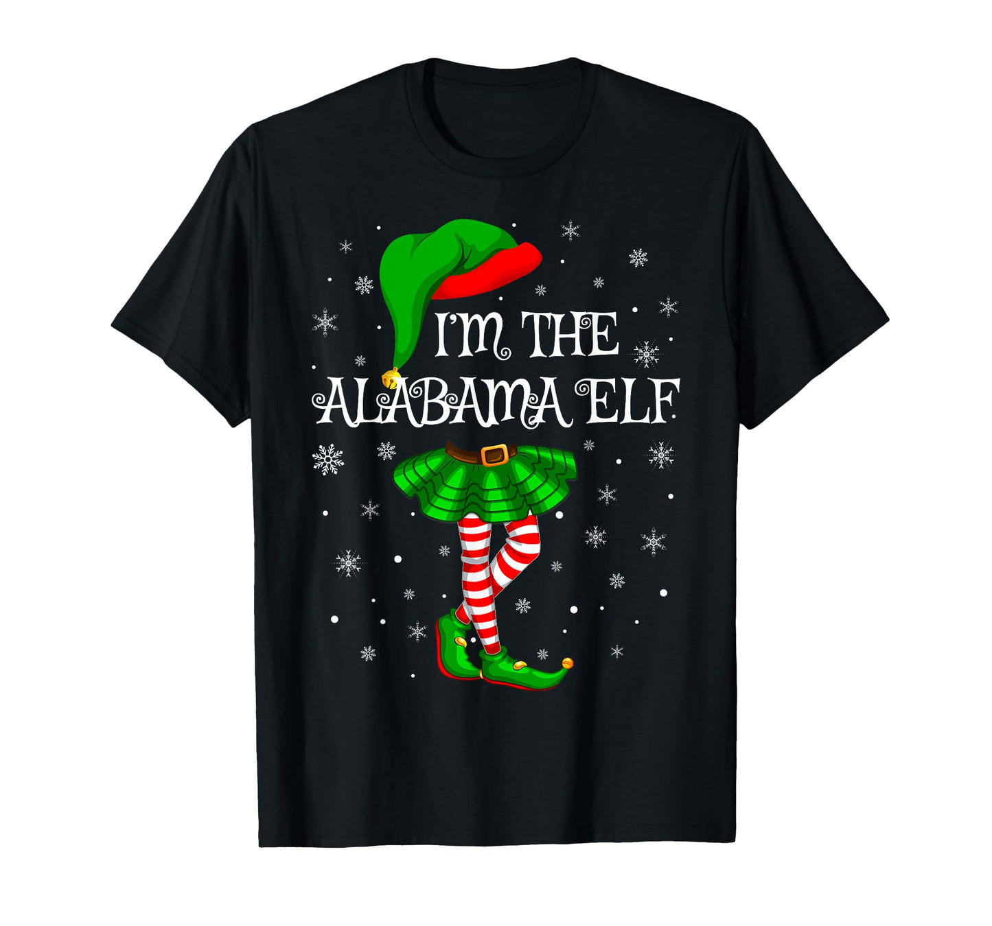 Matching Family Group I'm The Alabama Elf Christmas T-Shirt