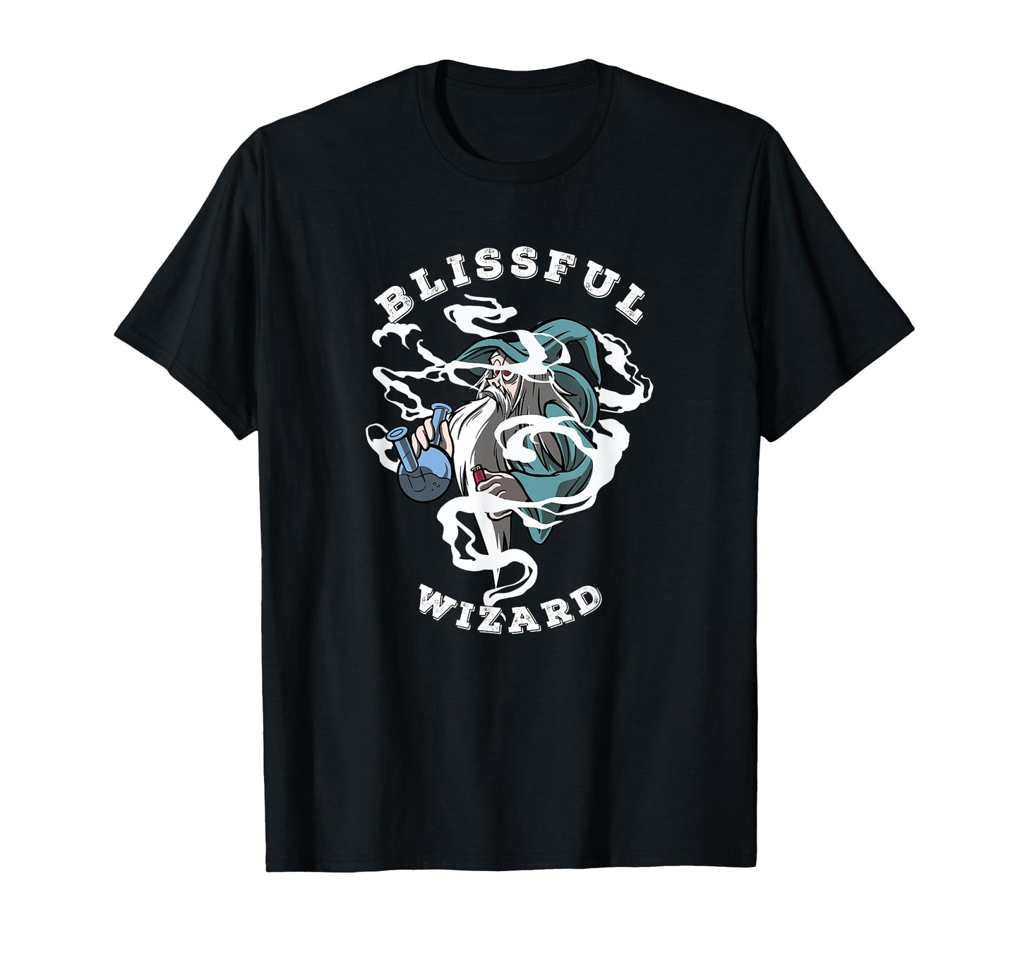 Blissful Wizard Cannabis Weed Marijuana Anime Character T-Shirt