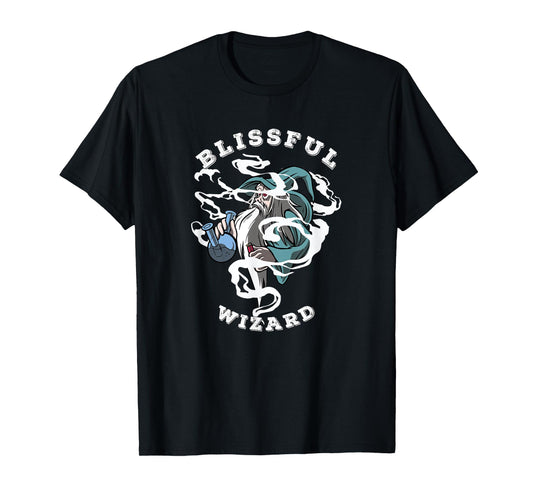 Blissful Wizard Cannabis Weed Marijuana Anime Character T-Shirt