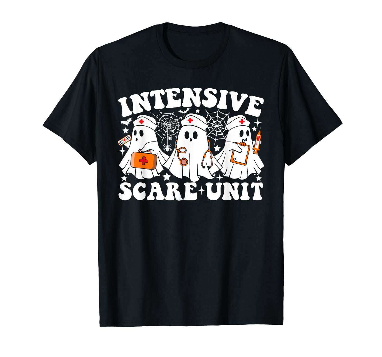 Intensive Care Scare Unit Halloween Ghost Nurse ICU Nursing T-Shirt