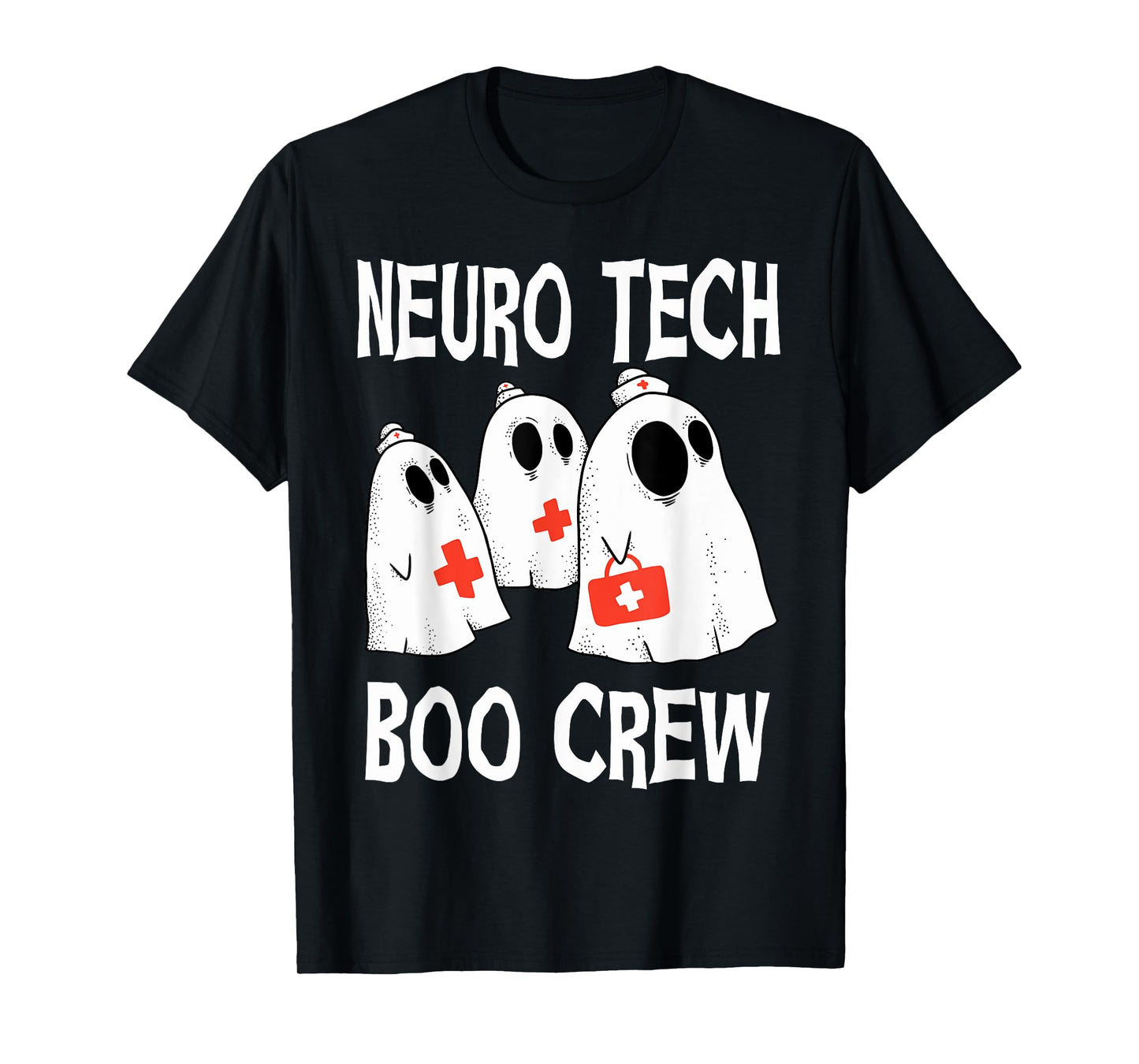 Funny Neuro Tech Boo Crew Neurology Halloween Costume T-Shirt