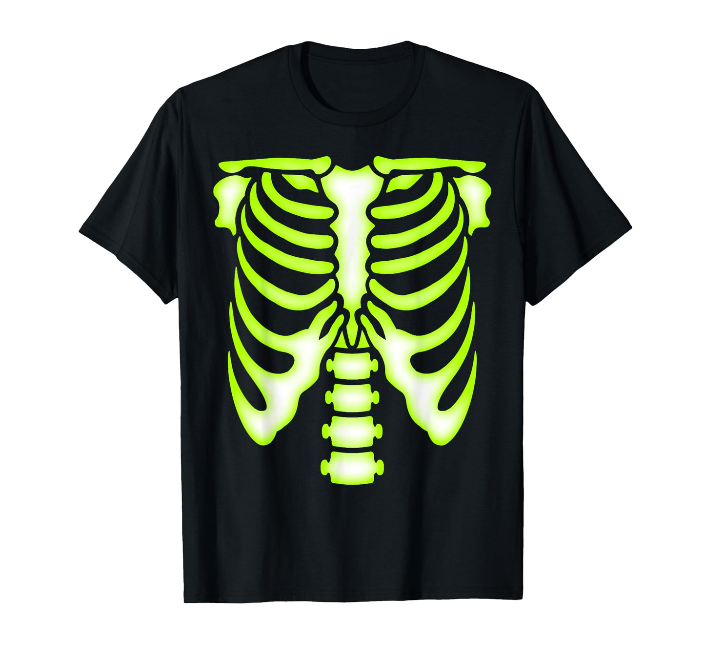 Skeleton Green Ribcage T-Shirt - Bones Halloween Costume