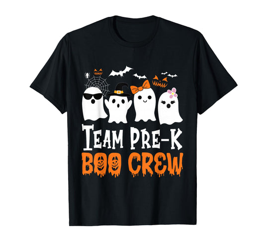 Team Preschool Boo Crew Halloween Ghost T-Shirt