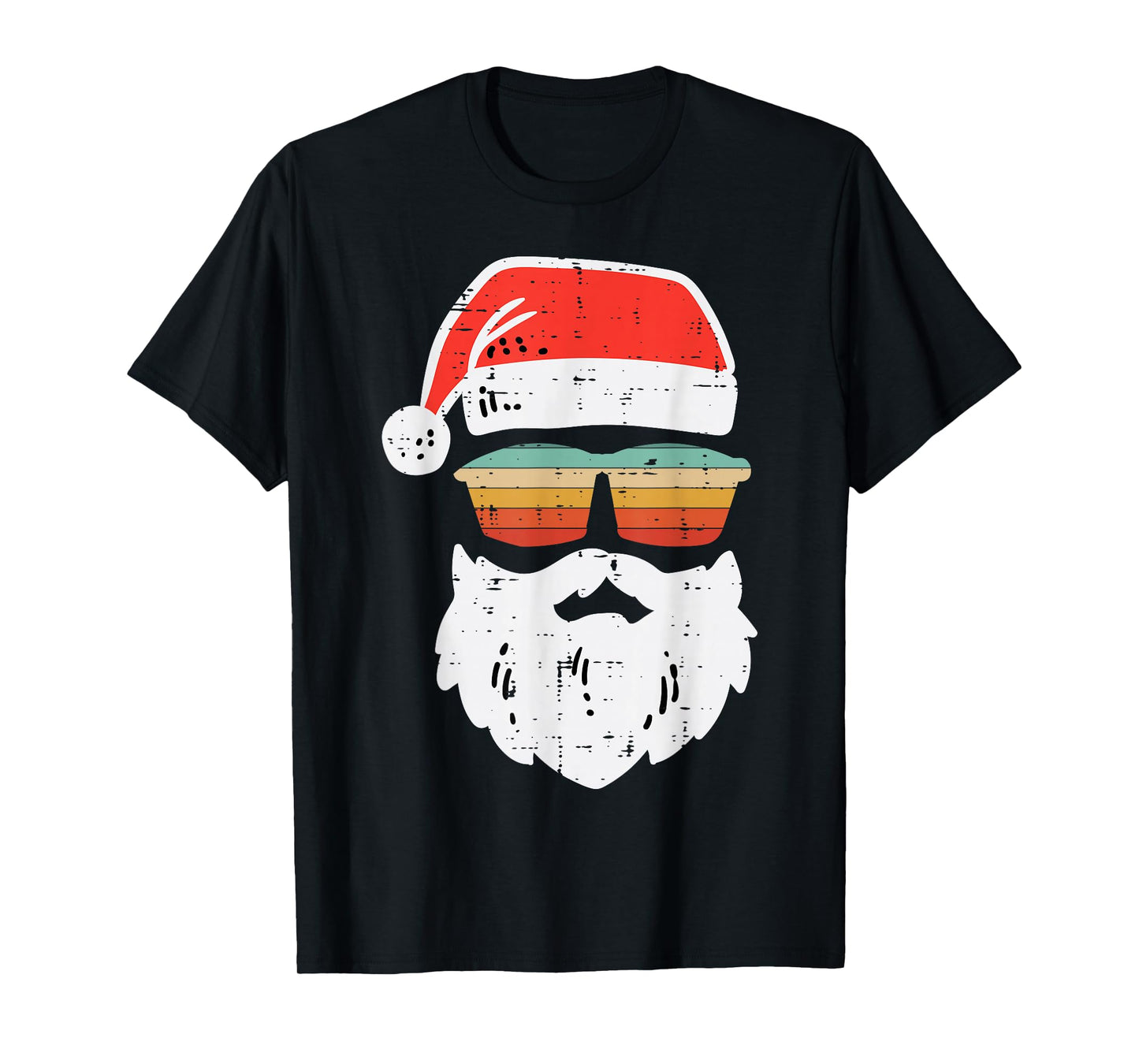 Santa Face Retro Sunglasses Christmas Xmas Men Women Kids T-Shirt