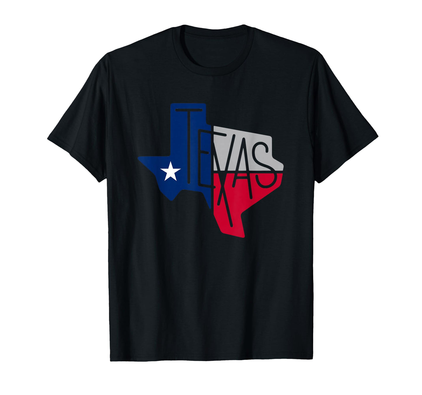 Beautiful Texas State Flag Star Silhouette T-Shirt