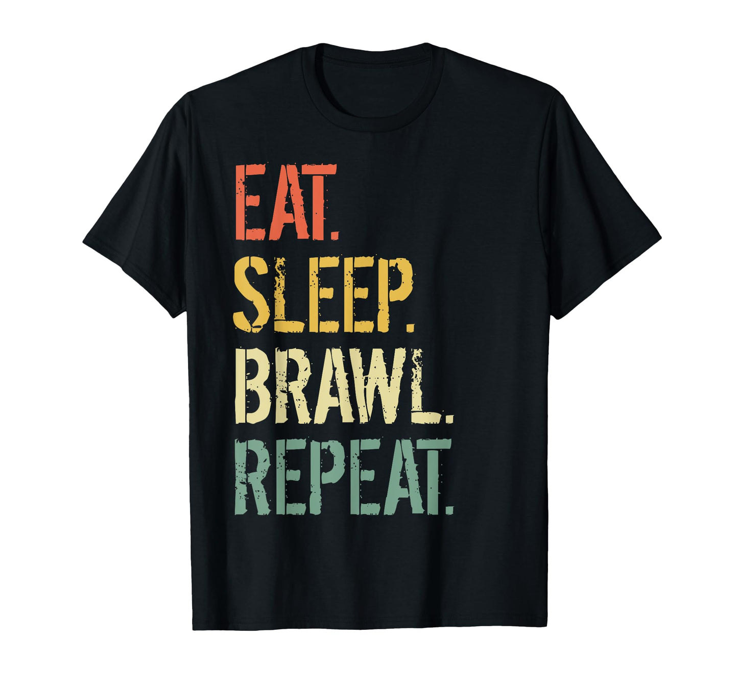 Eat Sleep Brawl Repeat Stars Funny Video Gamer Gaming T-Shirt