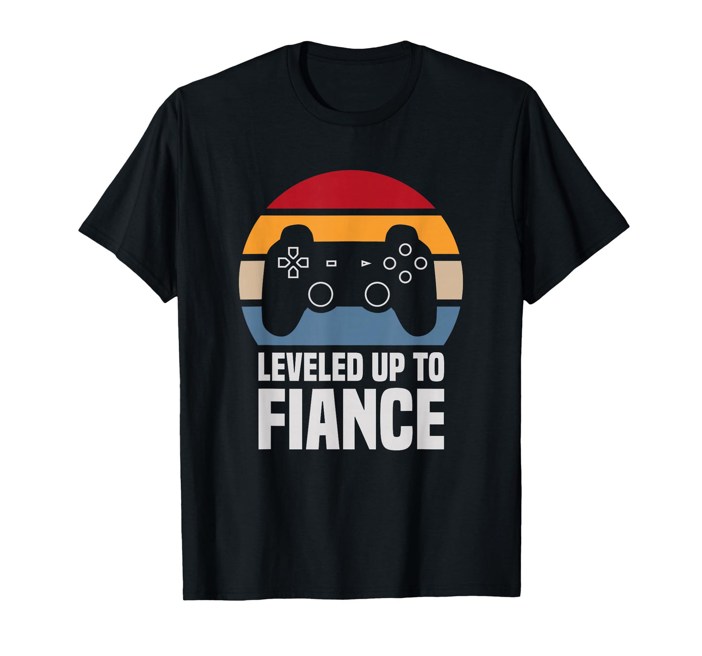 Leveled Up To Fiance Gifts For Him Newly Engaged Couple T-Shirt