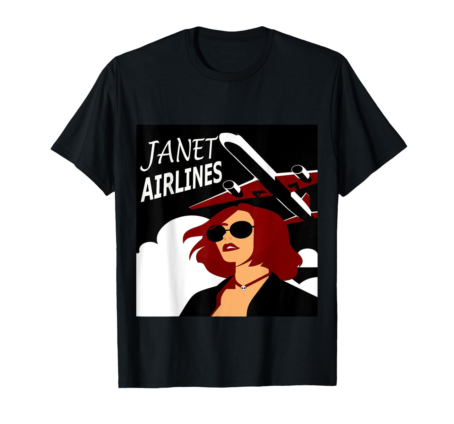 Alien Area 51 Nevada Janet Airlines Tshirt Shirt Top Tee T-Shirt