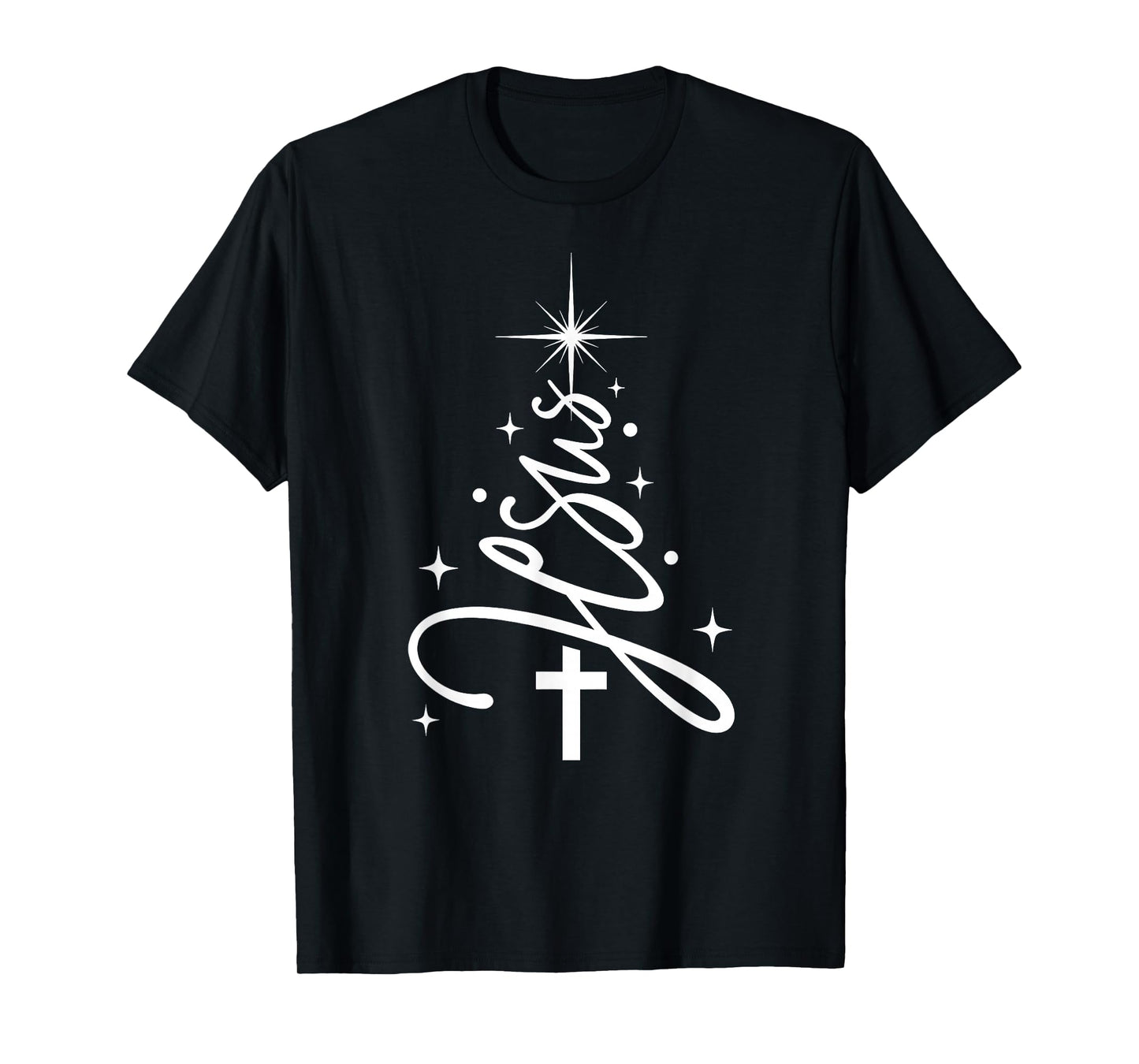 Jesus Christmas Tree Faith Based Christmas Christian Bible T-Shirt