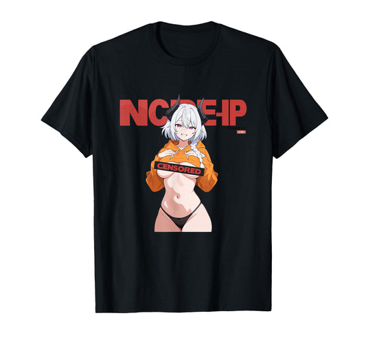 Waifu Sexy Anime Girl Horns Japanese Retro Art T-Shirt