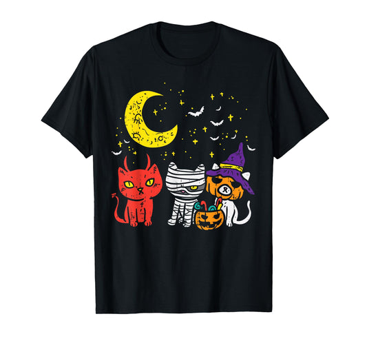 Kitten Mummy Pumpkin Devil Cute Halloween Cat Lover Gift T-Shirt