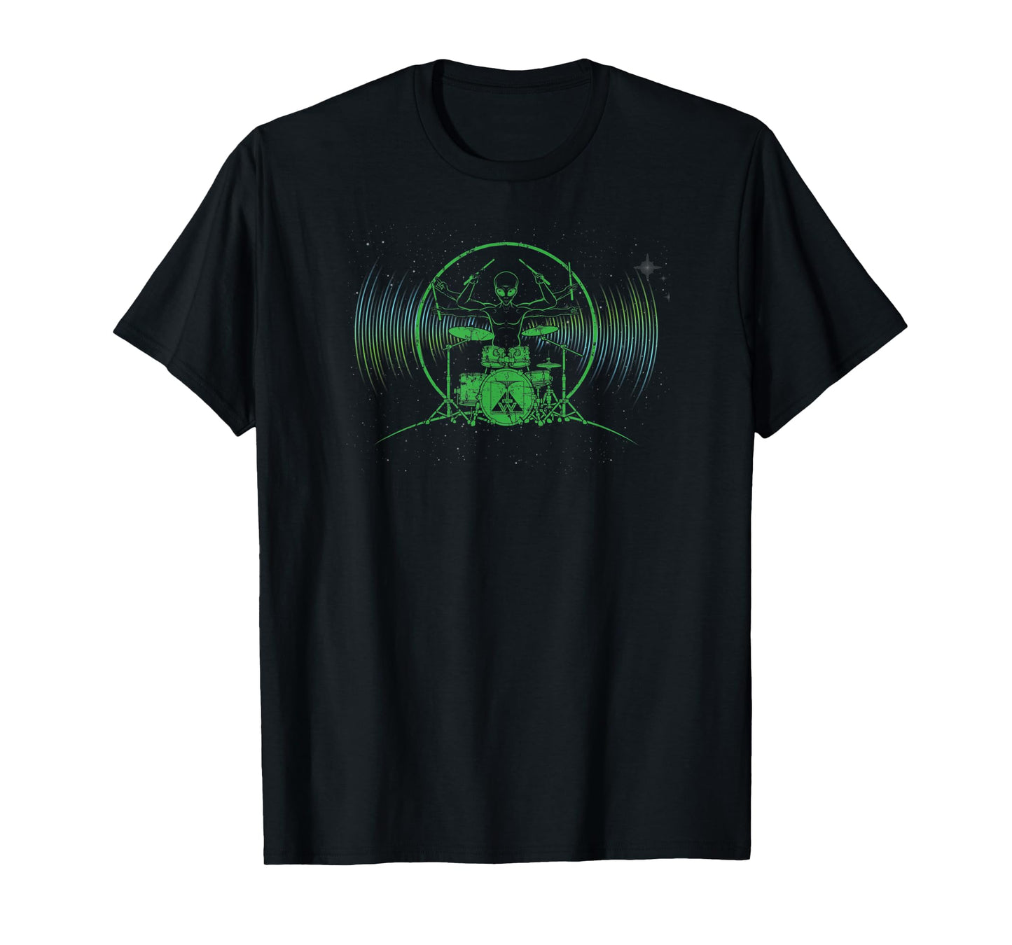 Alien Drummer Drumming T-Shirt