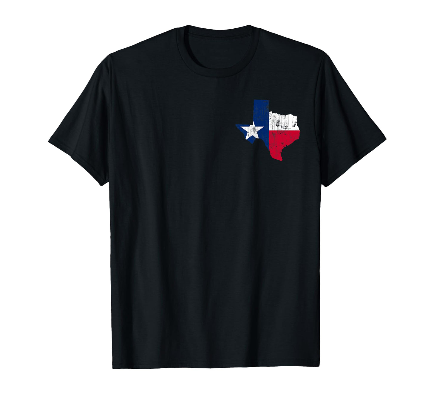 Texas State Flag Map Vintage Distressed T-Shirt