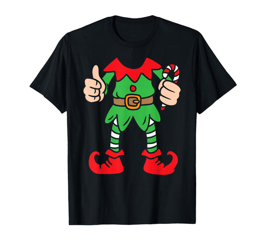 Funny Christmas Elf Outfit Costume Xmas Family Adults Kids T-Shirt