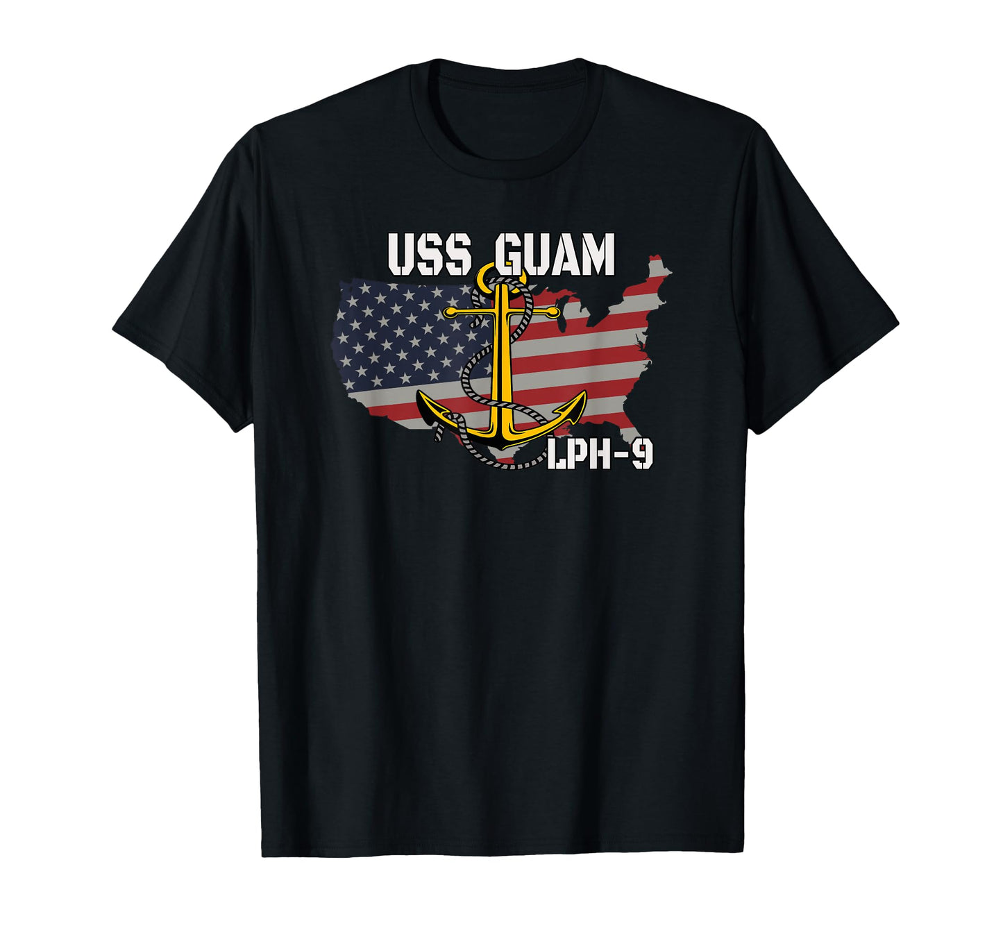 USS Guam LPH-9 Landing Platform Helicopter Veterans Father T-Shirt