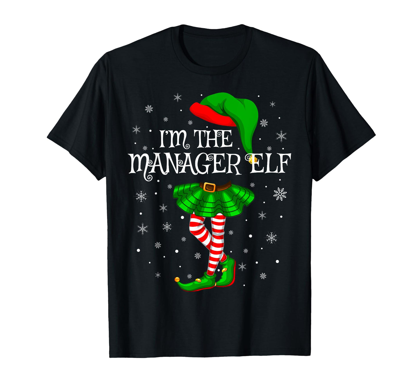 Matching Family Group I'm The Manager Elf Christmas T-Shirt