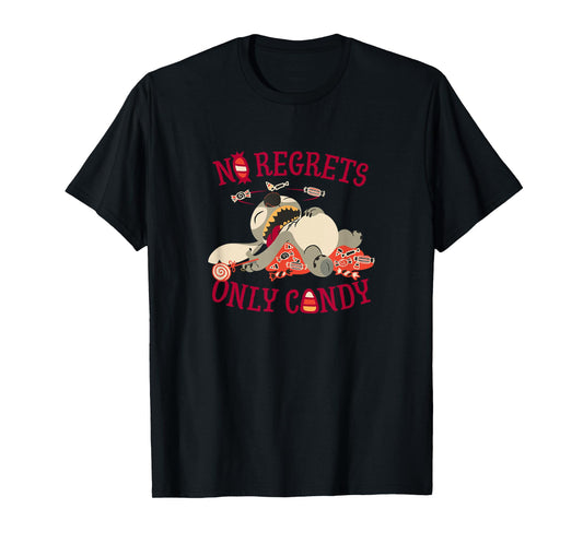 Disney Lilo & Stitch Halloween No Regrets Only Candy T-Shirt