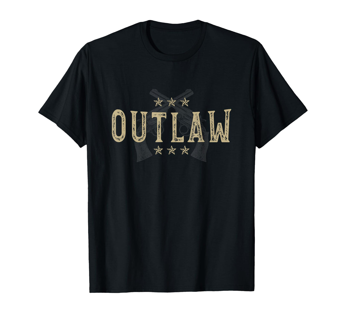 Vintage Outlaw Pistol Western Style T-Shirt T-Shirt