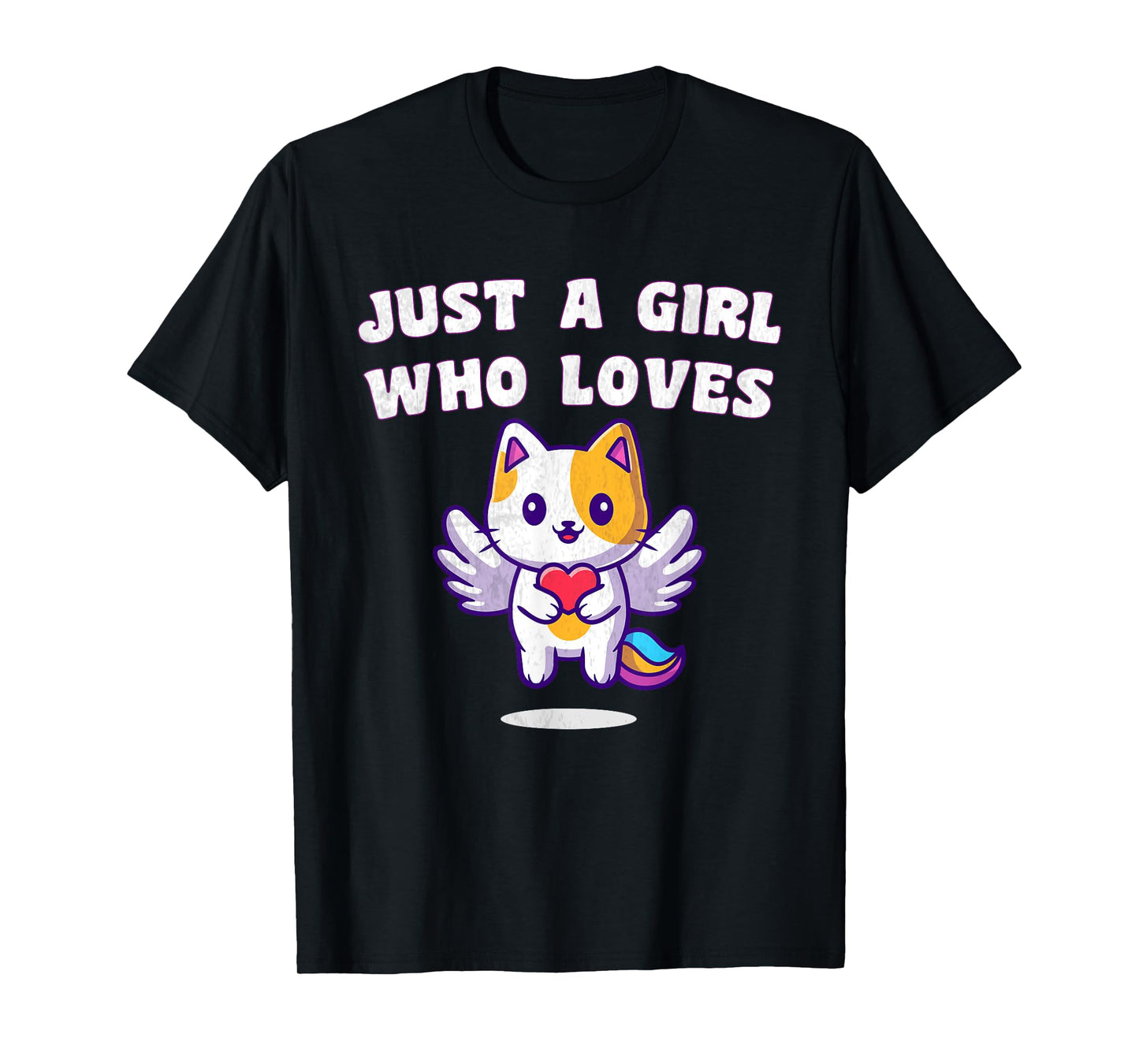Funny Cute Cat "Just a Girl who Loves Meemeow" Pet DayTee T-Shirt