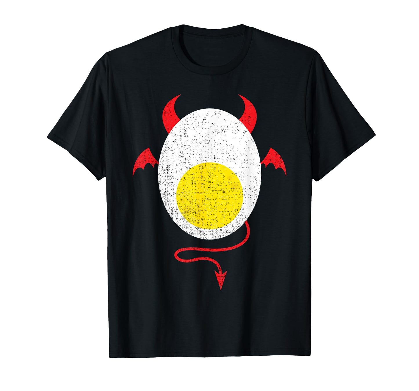 Funny Halloween Shirt Devil Egg Yolk Food Lover Lazy Costume T-Shirt