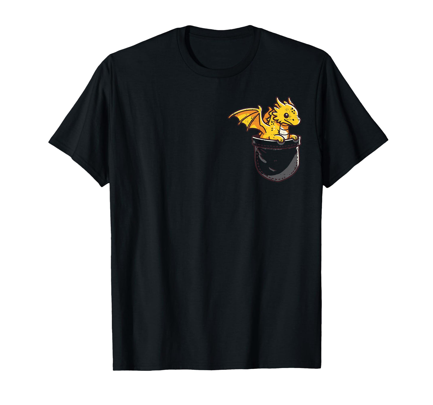 Baby Dragon Pocket Cute Fantasy Mythical Kids Men Women T-Shirt
