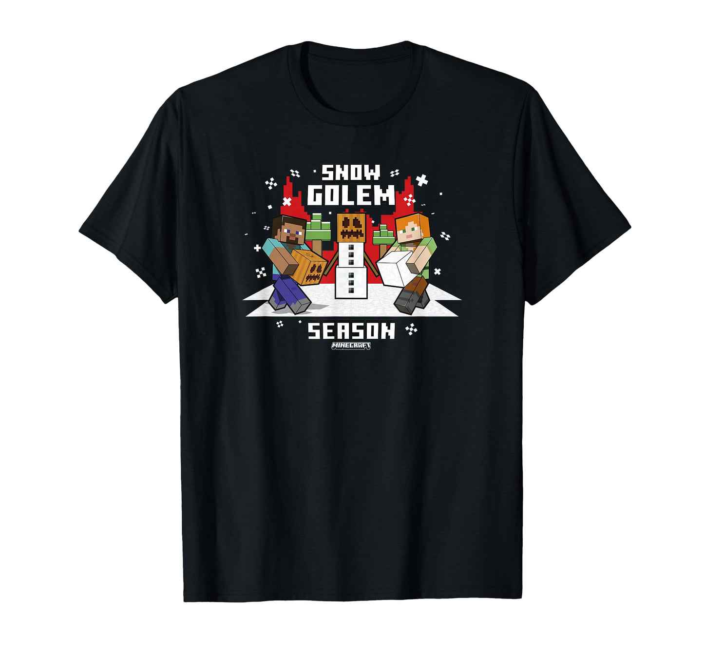 Minecraft Christmas Snow Golem Season T-Shirt