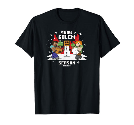 Minecraft Christmas Snow Golem Season T-Shirt