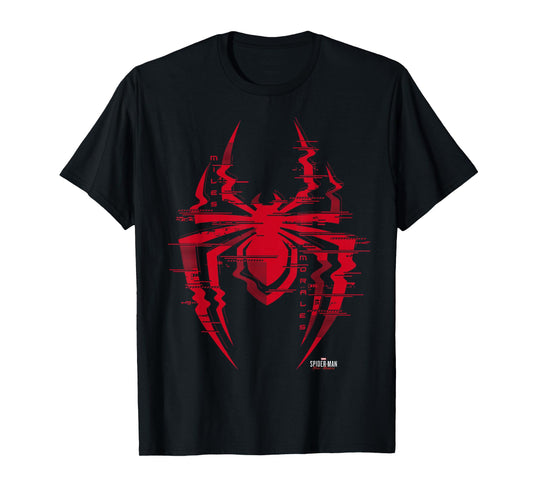 Marvel Spider-Man: Miles Morales Glitch Spider Logo T-Shirt