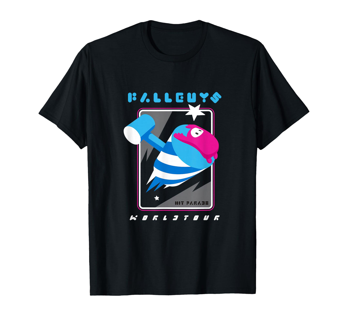 Fall Guys World Tour Hit Parade Arcade Throwback T-Shirt