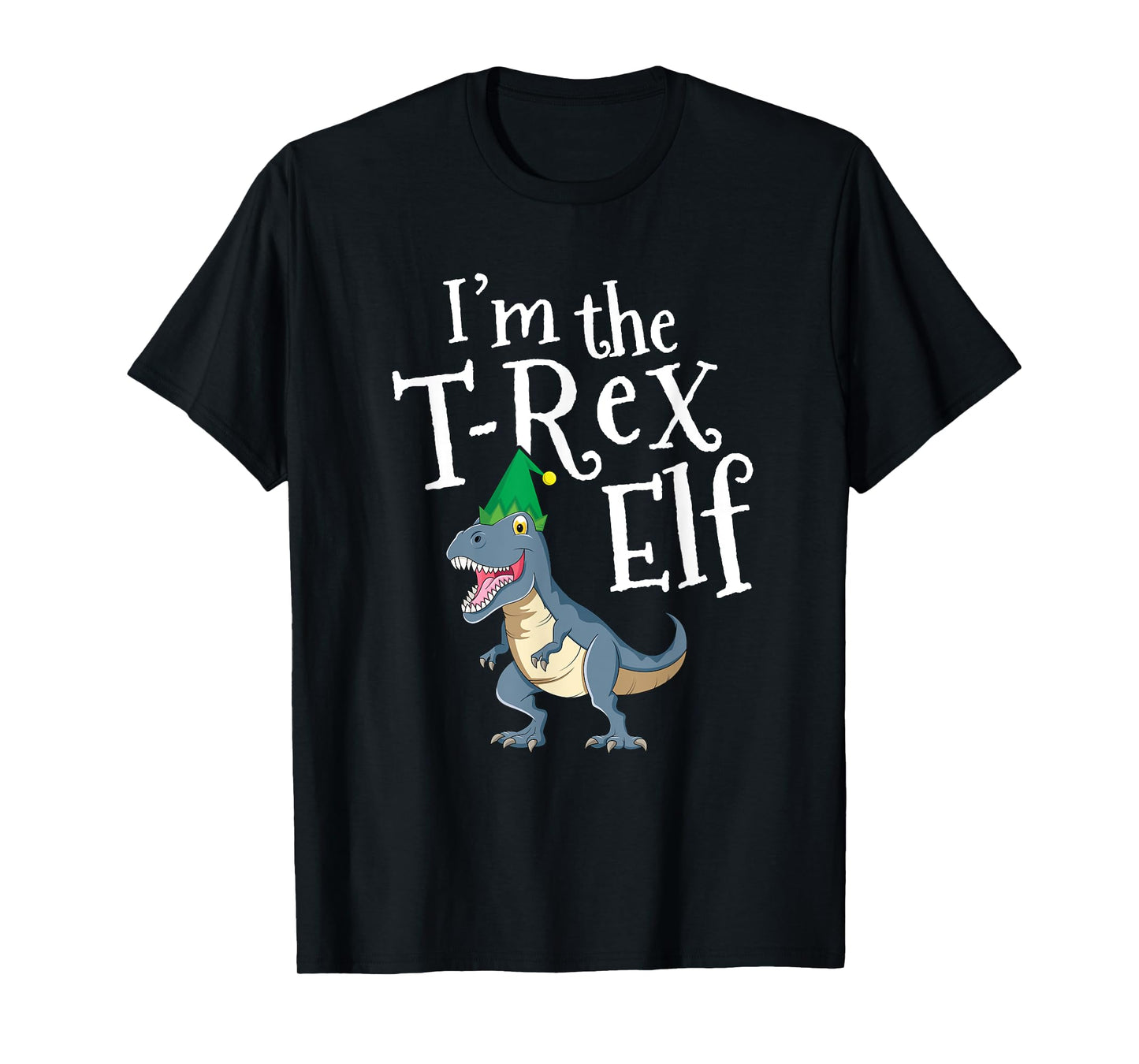 I'm T-Rex Elf TRex Dinosaur Kids Matching Family Christmas T-Shirt