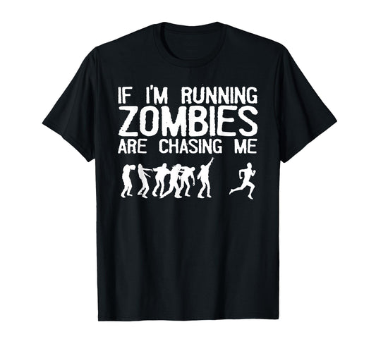 Zombie Running Design For Men Women Halloween Funny Running T-Shirt