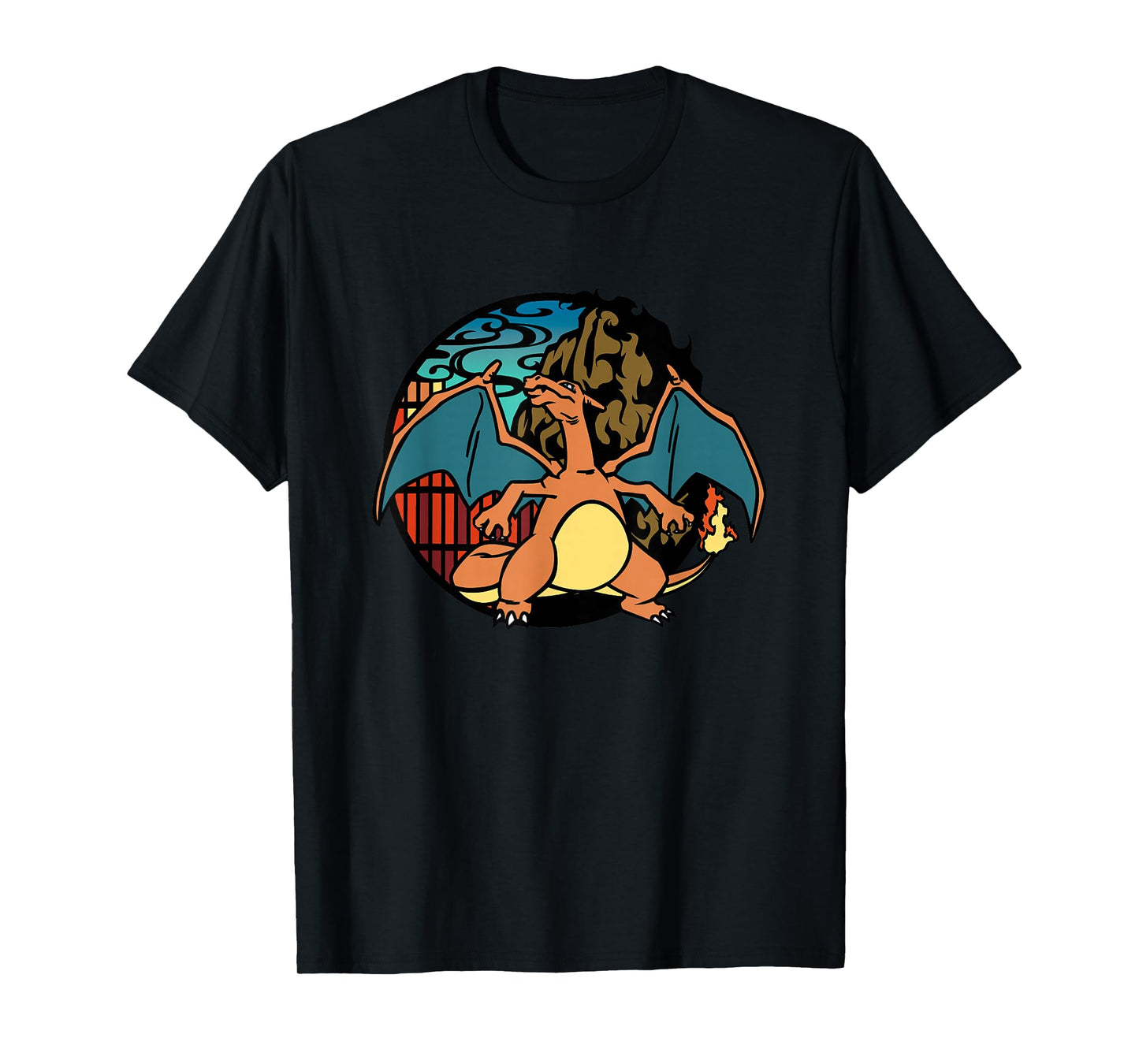 Pokémon Epic Charizard Ready To Fight Big Chest Badge Logo T-Shirt