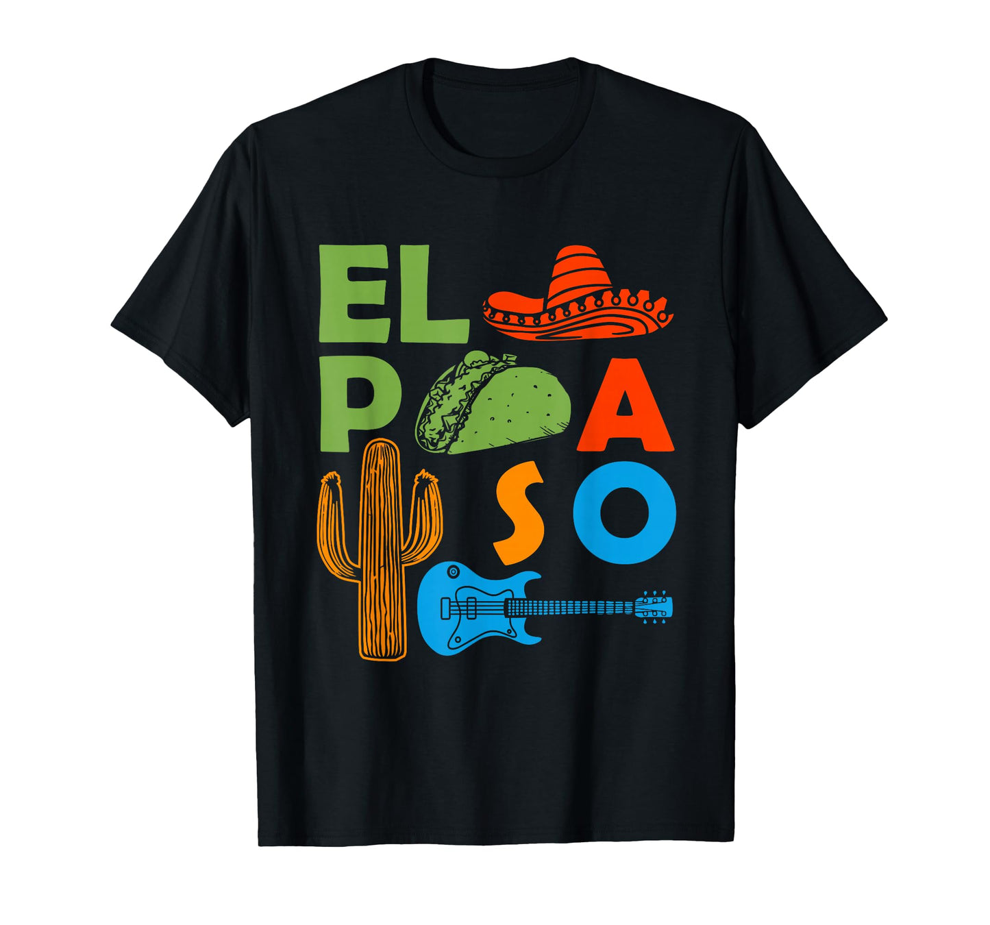 El Paso Texas Souvenir Men Trip Cactus El Paso T-Shirt