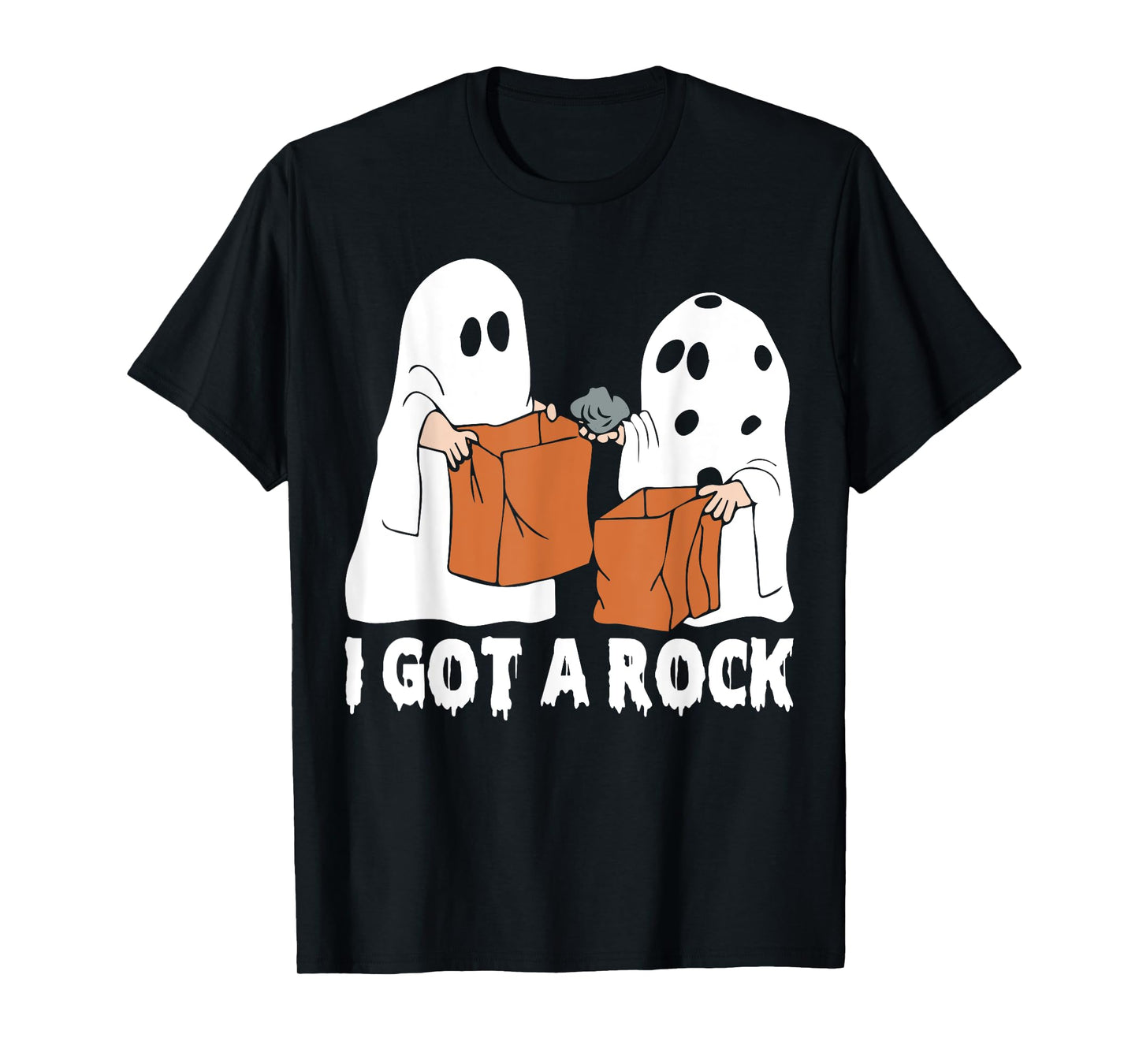 Funny Ghost Halloween Costume I Got A Rock Scary Ghost T-Shirt