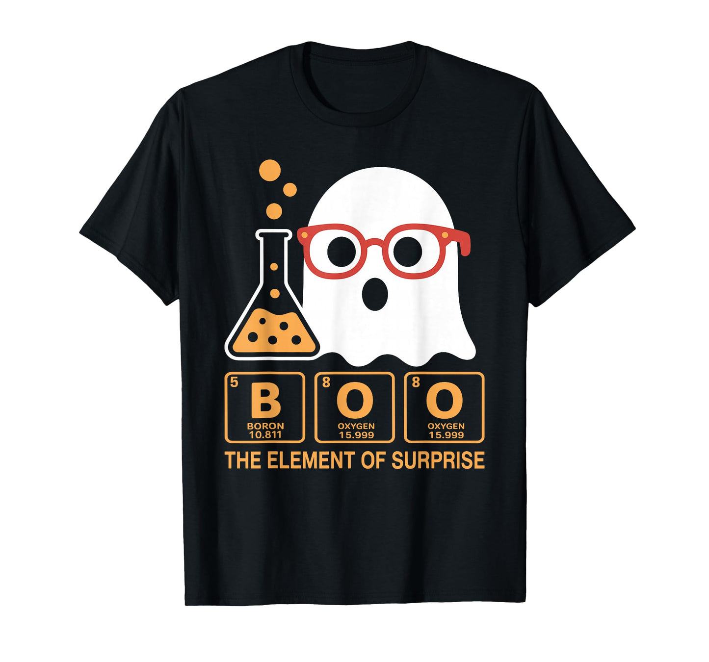 Chemistry Boo The Element of Surprise Cute Chemist Halloween T-Shirt
