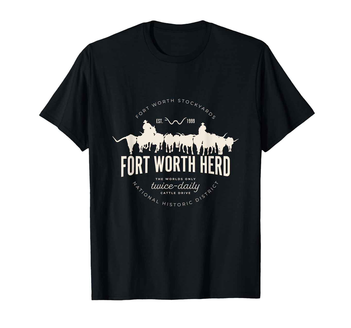 Fort Worth Texas Stockyards and Rodeo Cowboy Design T-Shirt