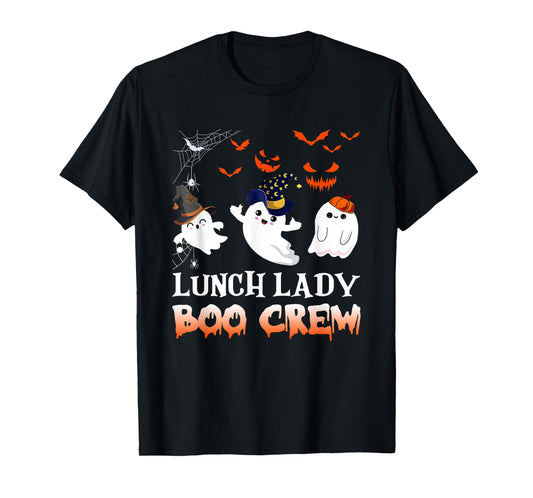 Lunch Lady Boo Crew Funny Halloween Ghost Costume Idea T-Shirt