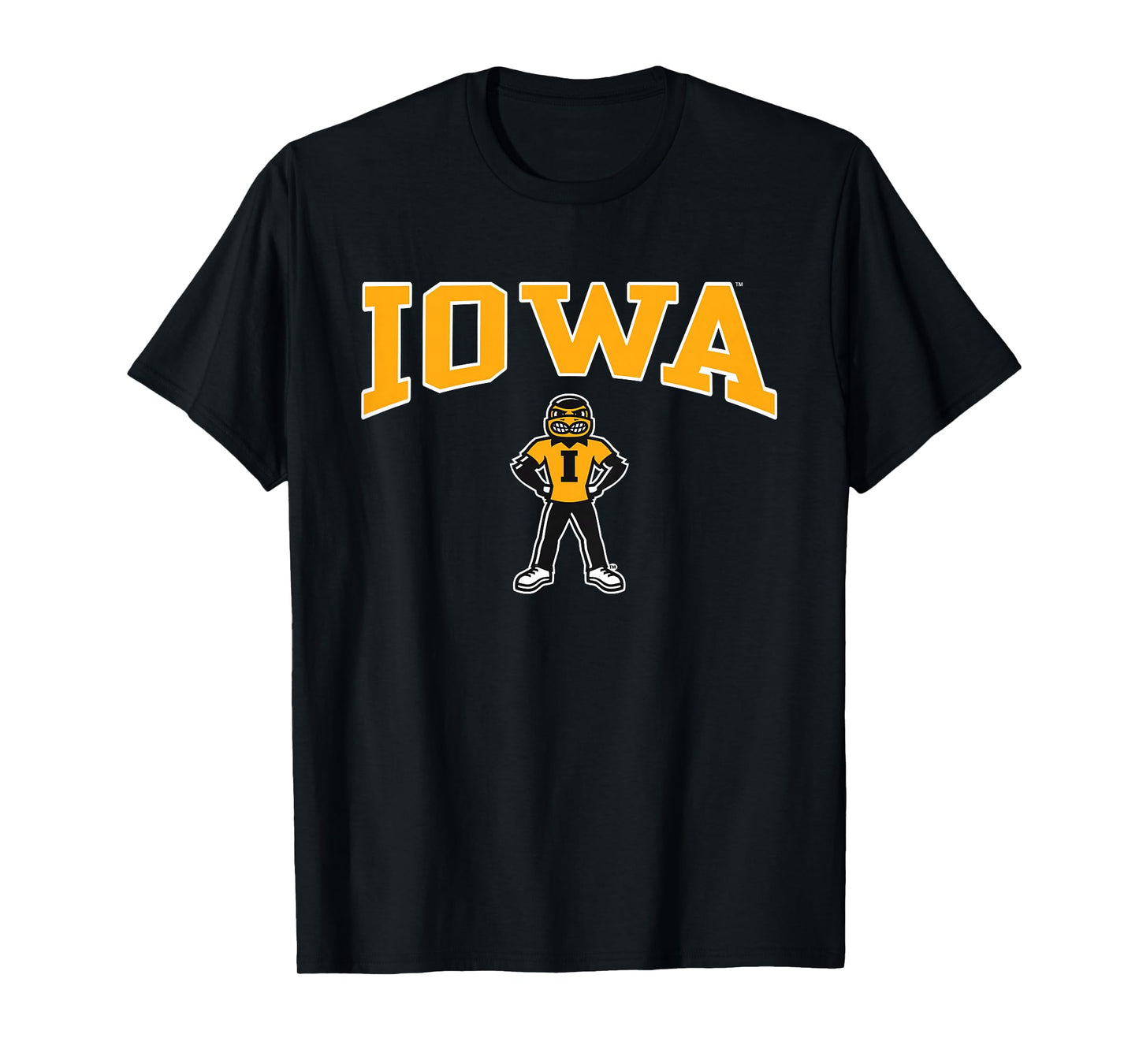 Kids Iowa Hawkeyes Kid's Herky the Hawk Black Officially Licensed T-Shirt