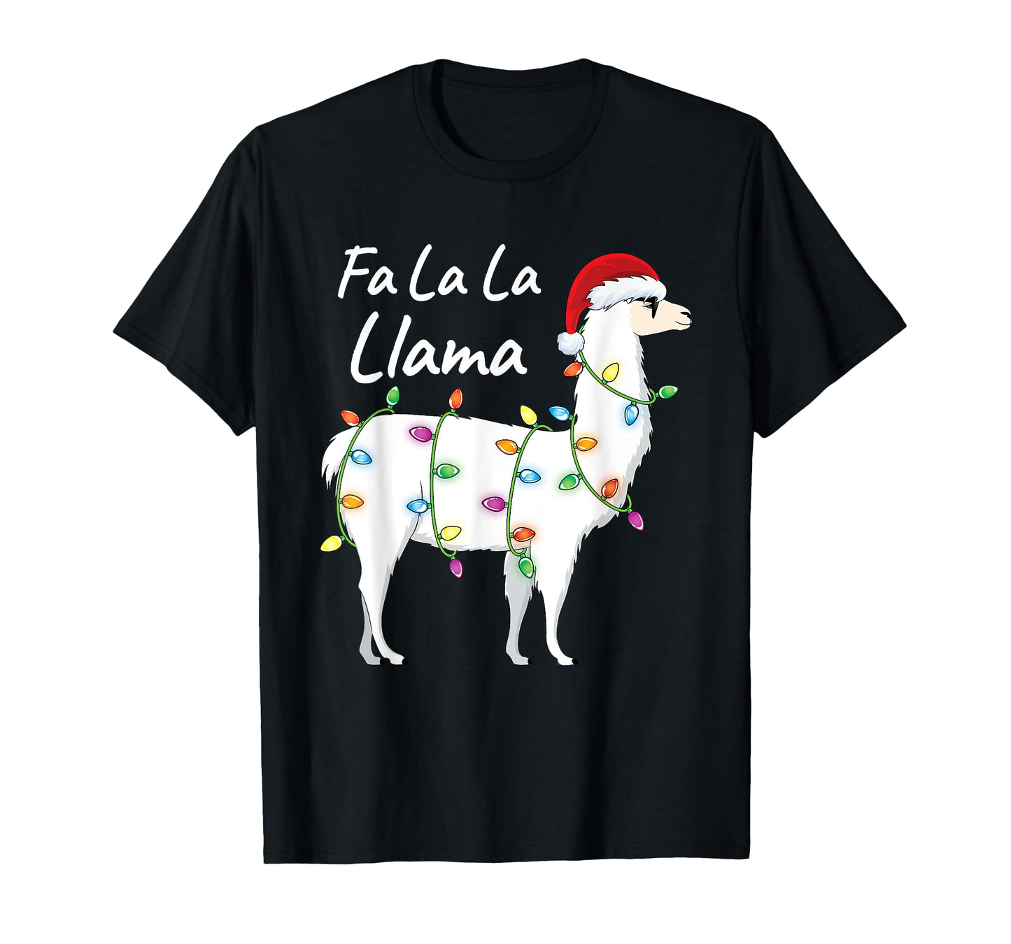 Fa La La Llama Christmas Shirt Kids Boys Girls Santa Llama T-Shirt