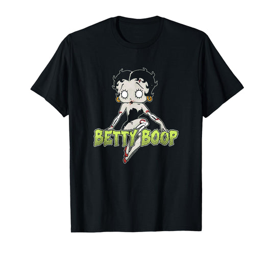 Betty Boop Halloween Zombie Death Love Babe Corpse Vintage T-Shirt