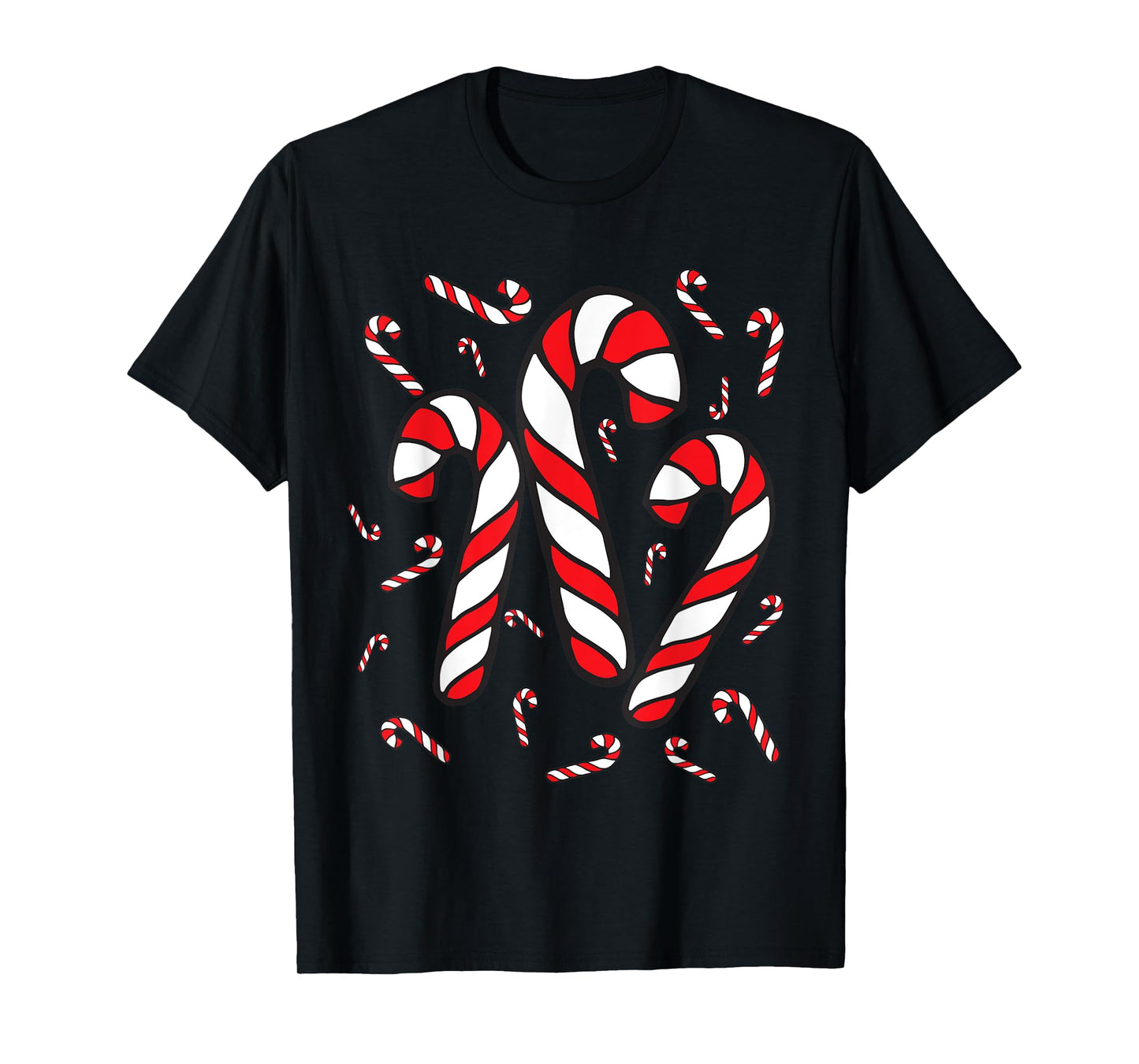 Candy Cane Crew Merry and Bright Red and White Candy Costume T-Shirt