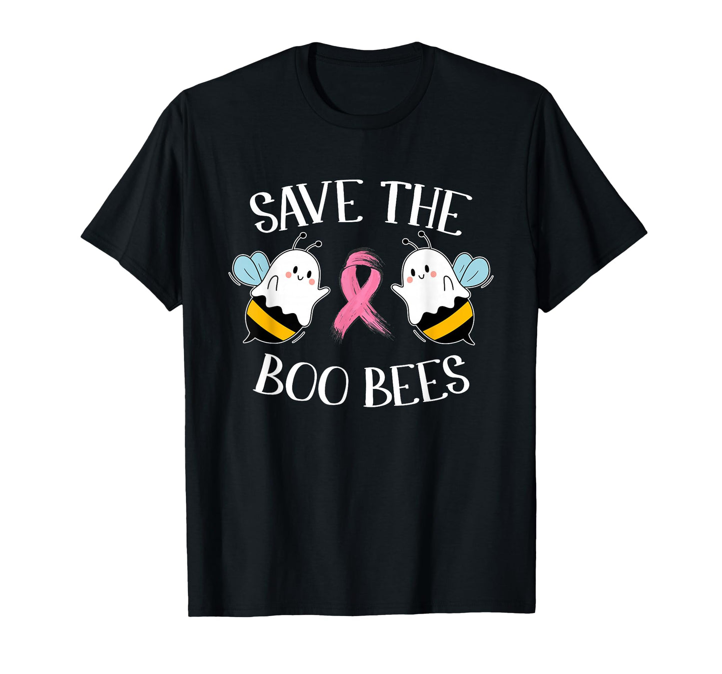 Save The Boo-Bees Lazy Halloween Costume Breast Cancer T-Shirt