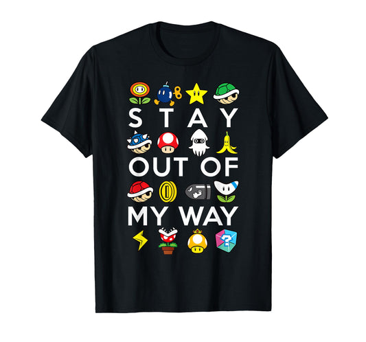 Nintendo Mario Kart Stay Out Of My Way Graphic T-Shirt T-Shirt
