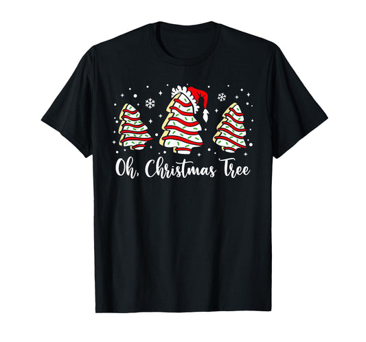 Groovy Oh Christmas Tree Cakes Debbie Becky Jen Cake Lovers T-Shirt