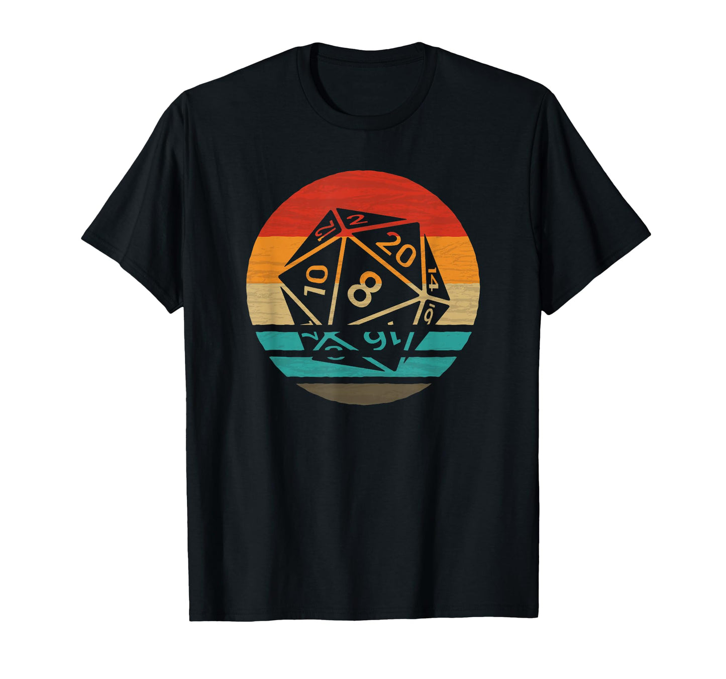 20 Sided Dice Retro Style Vintage T-Shirt