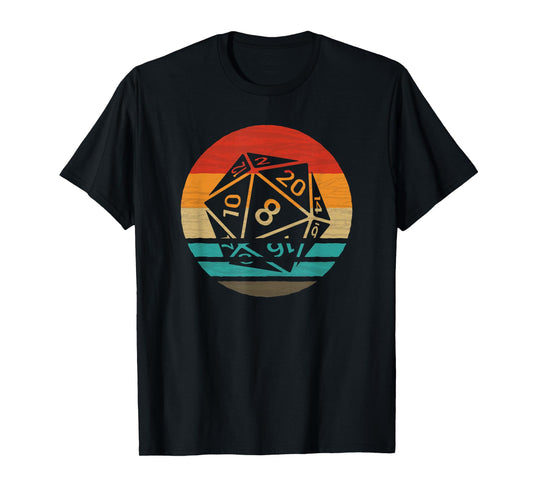20 Sided Dice Retro Style Vintage T-Shirt