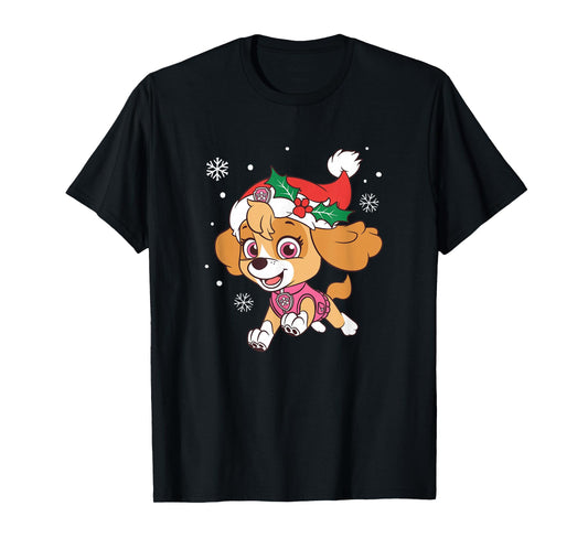 Paw Patrol Skye Christmas Hat Snowflake Cheer T-Shirt