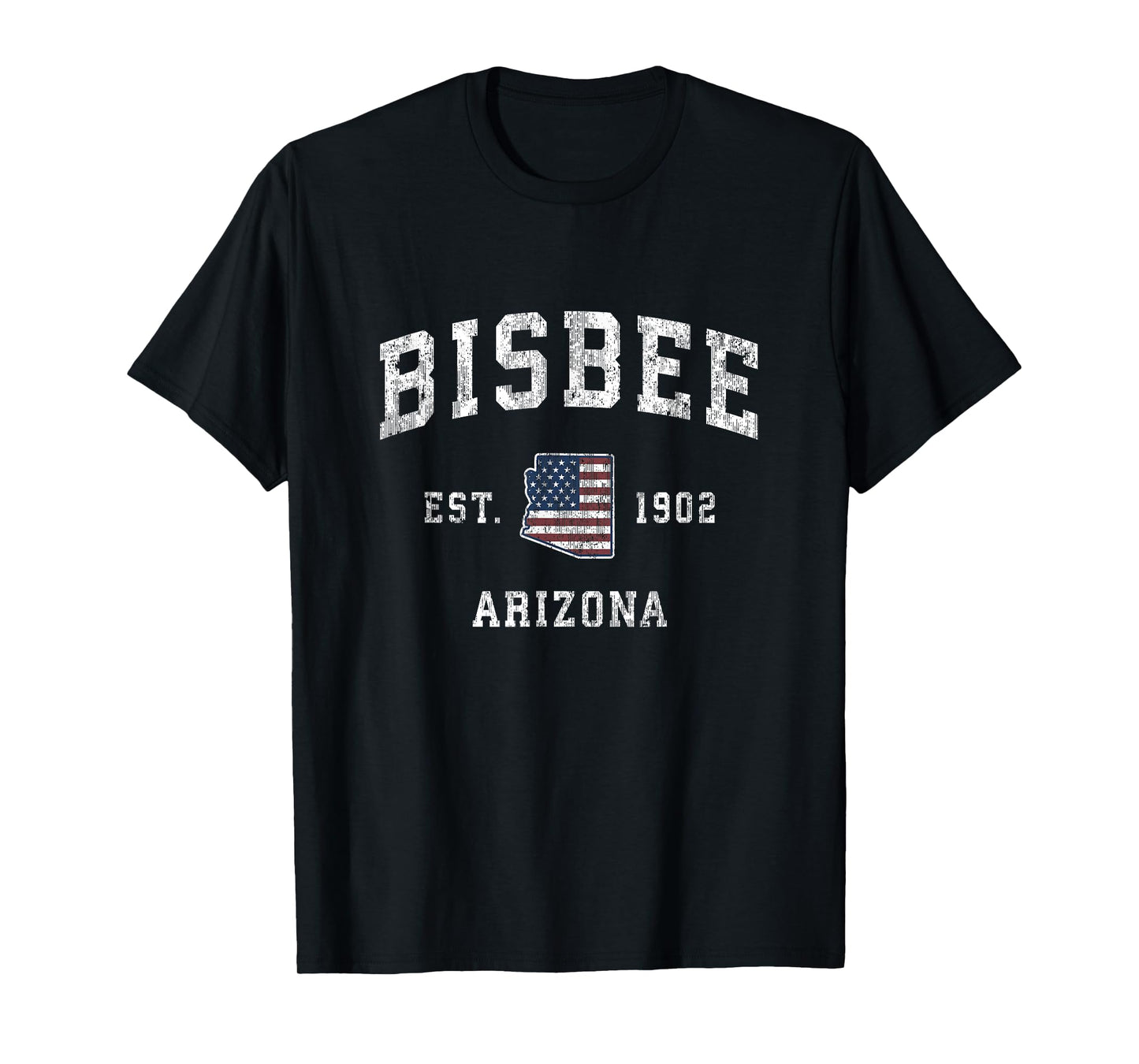 Bisbee Arizona AZ Vintage American Flag Sports Design T-Shirt for Women Kids Men