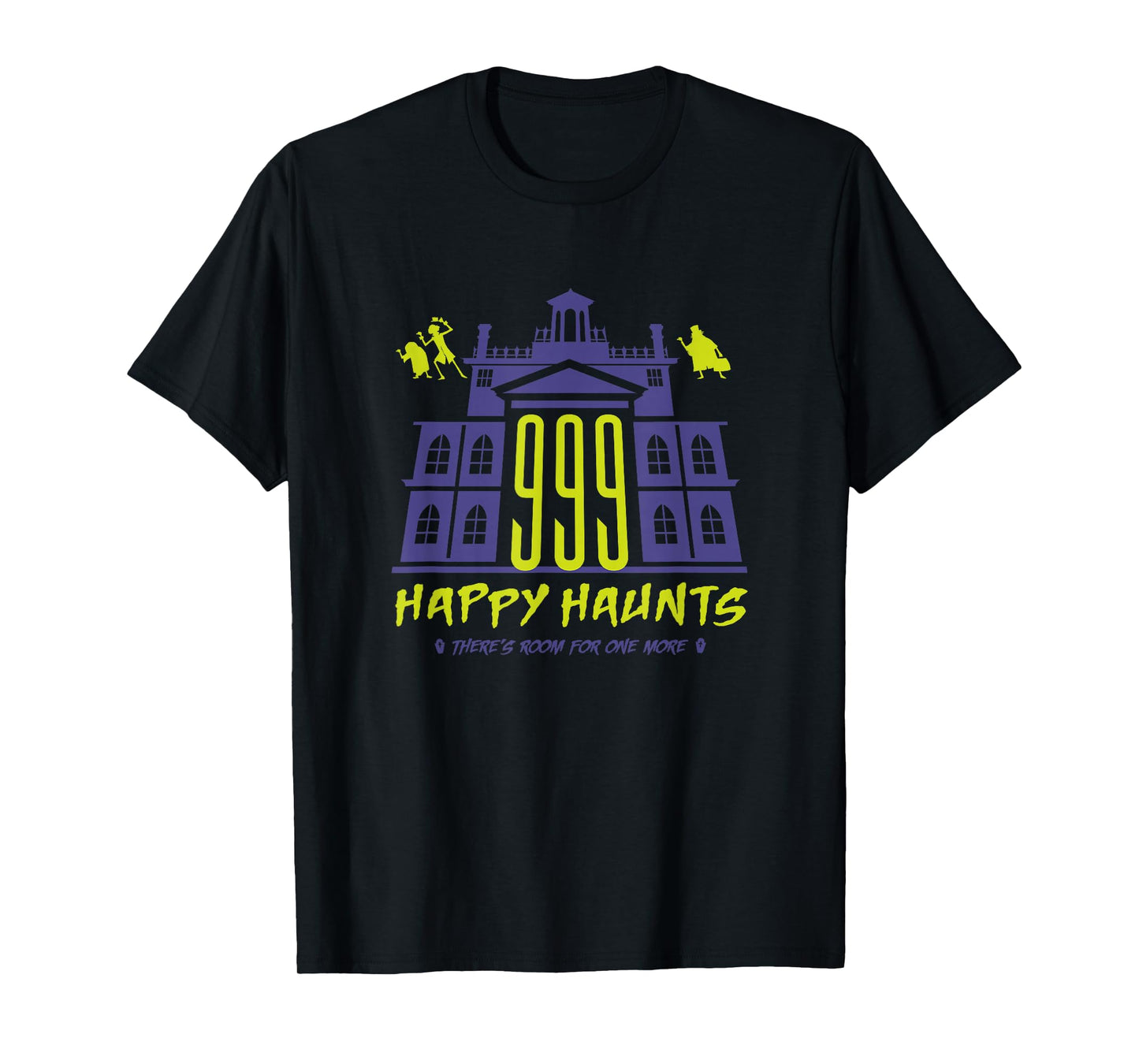 The Haunted Mansion 999 Happy Haunts Neon Chest Big Logo T-Shirt