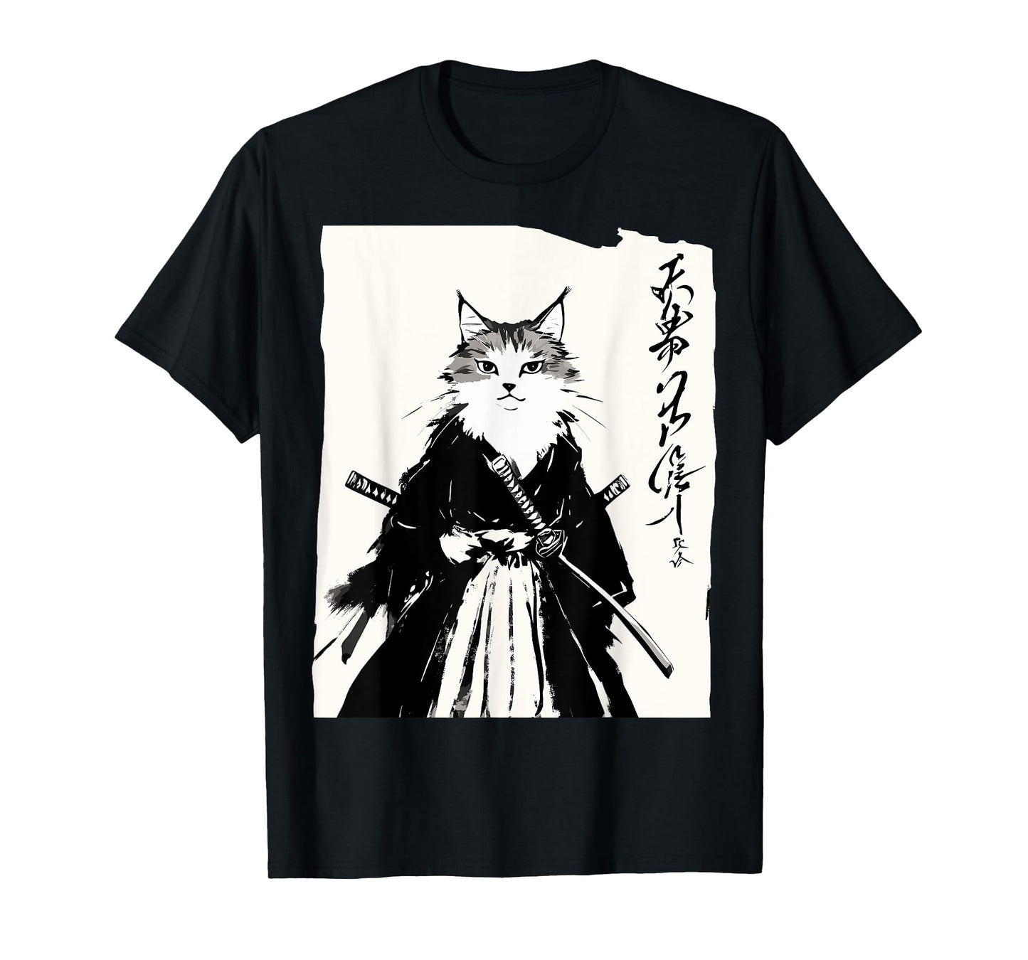 Samurai Cat 天尊乃仁信 Japanese Culture T-Shirt for Men Women